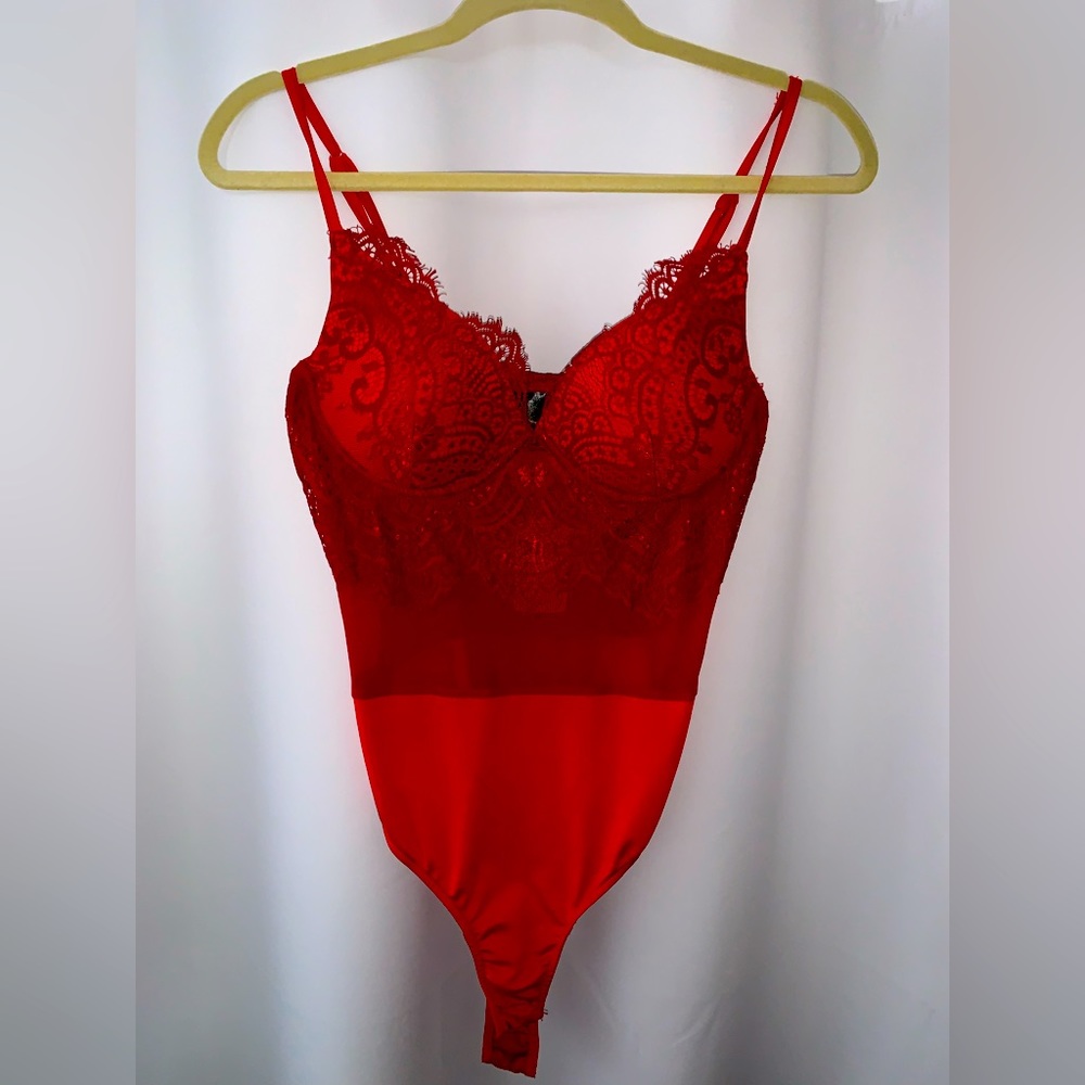 Windsor Red Lace Bodysuit